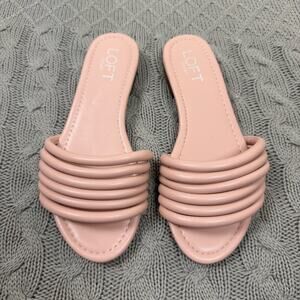 Dusty Rose Ann Taylor LOFT Strapoy Slip On Sandals ~ 6